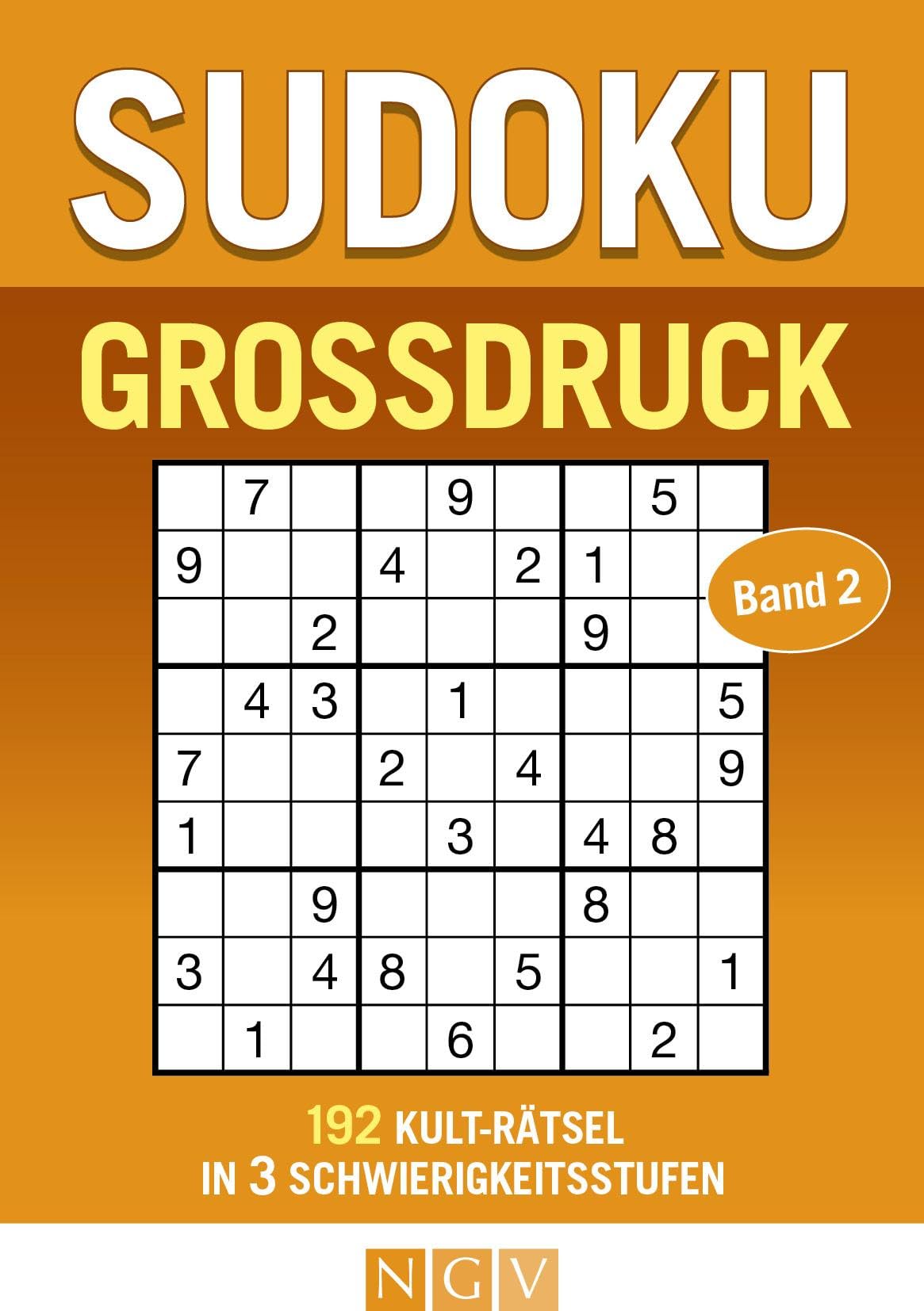 Sudoku Großdruck Band 2: 192 Kult-Rätsel in 3 Schwierigkeitsstufen