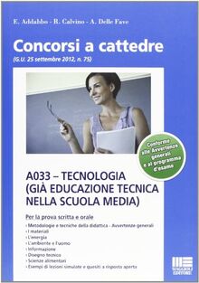 A033. Tecnologia (già Educazione tecnica nella scuola media)