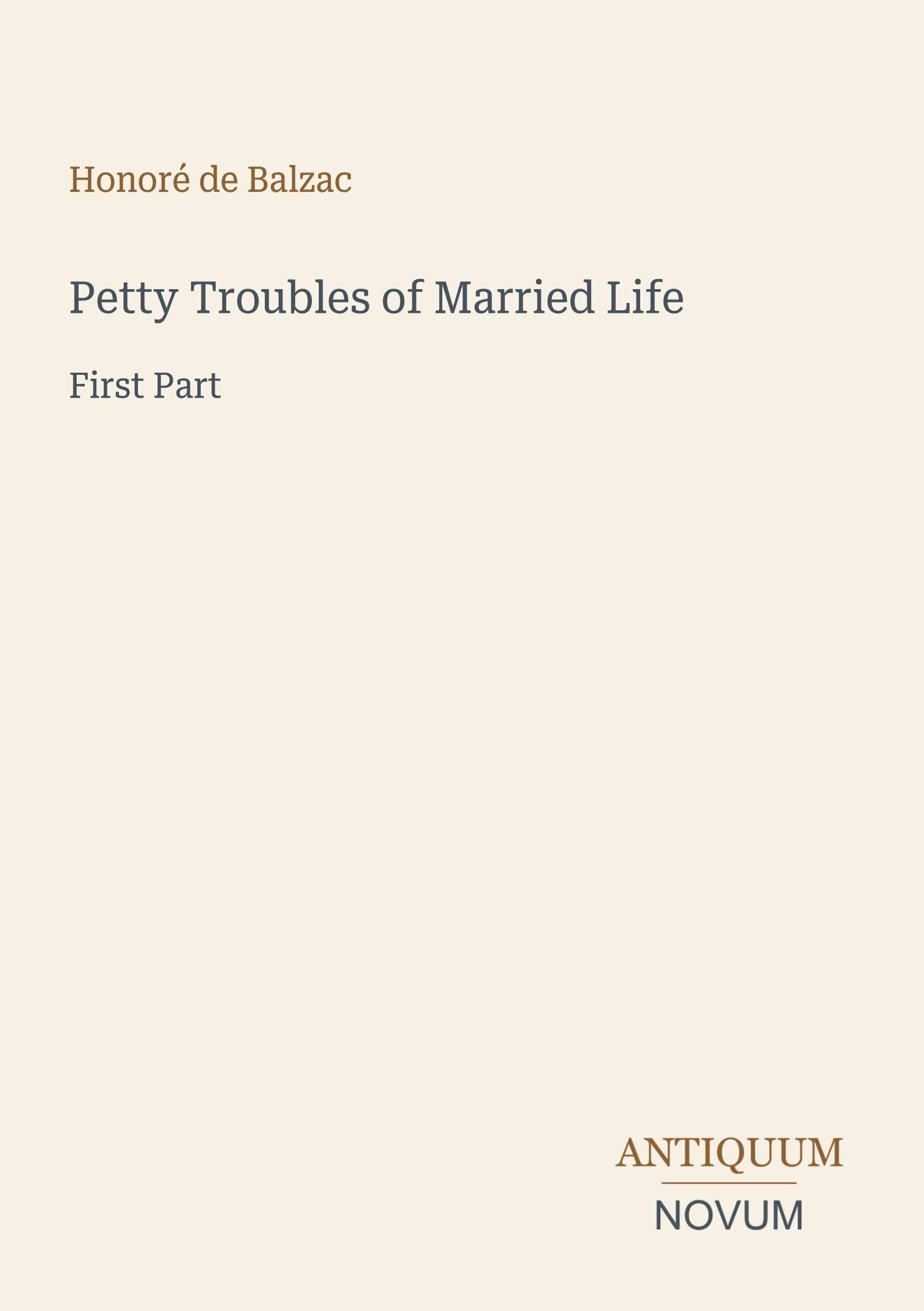 Petty Troubles of Married Life