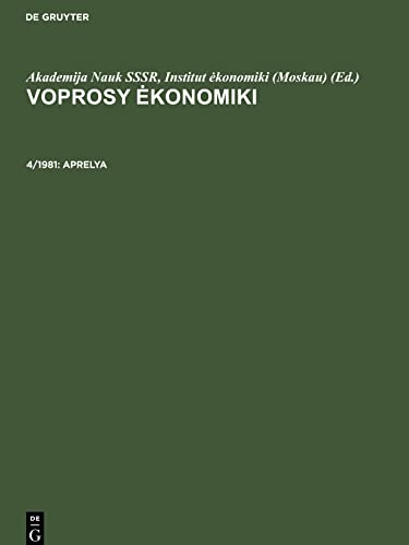 Voprosy e¿konomiki, 4/1981, Aprelya
