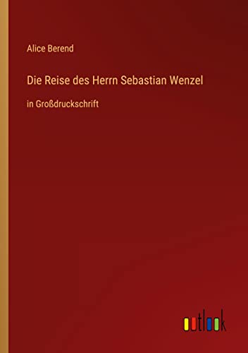 Die Reise des Herrn Sebastian Wenzel: in Großdruckschrift