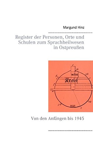 Register der Personen, Orte und Schulen zum Sprachheilwesen in Ostpreußen: Von den Anfängen bis 1945