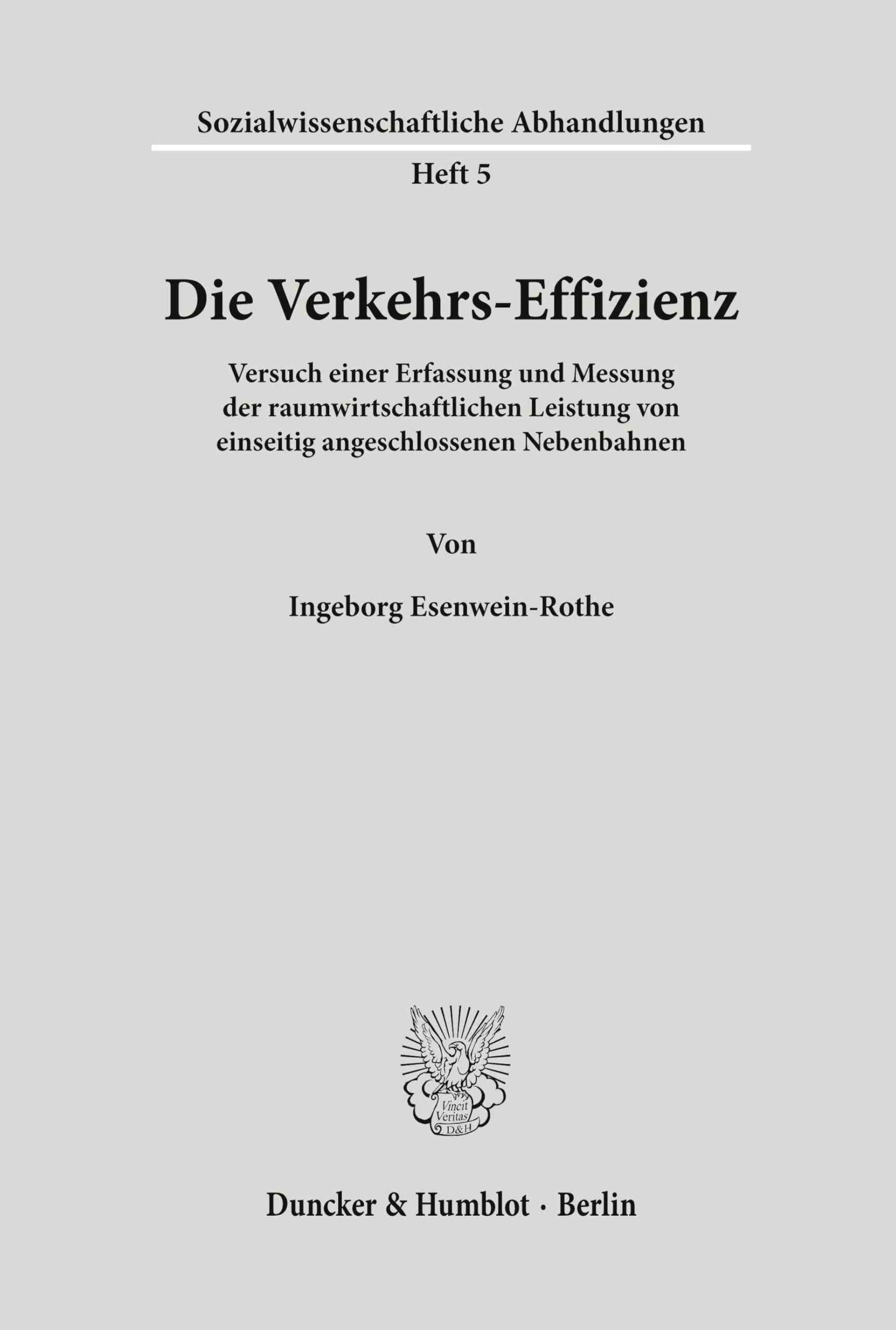 Die Verkehrs-Effizienz.