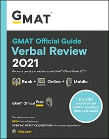 GMAT Official Guide Verbal Review 2021: Book + Online Question Bank