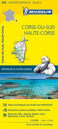 Carte Corse-du-Sud, Haute-Corse Michelin