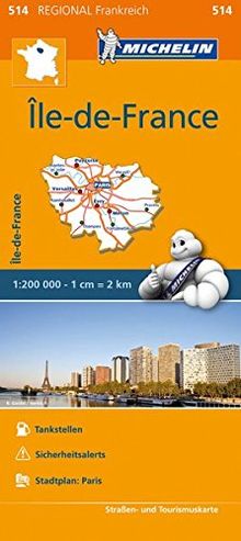 Michelin Ile de France: Straßen- und Tourismuskarte 1:200.000 (MICHELIN Regionalkarten)