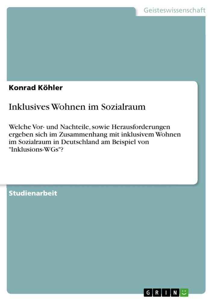 Inklusives Wohnen im Sozialraum