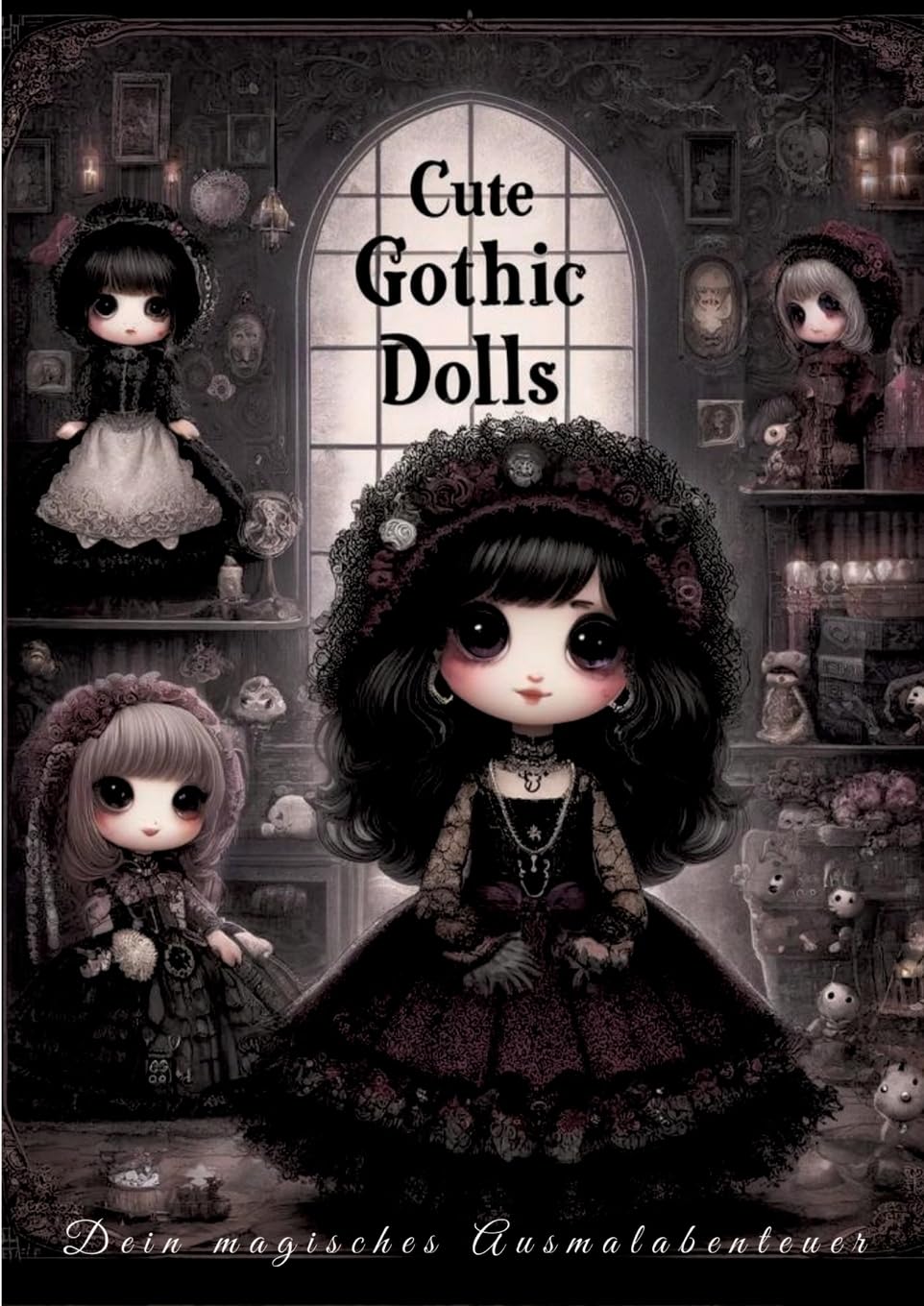 Mystische Gothic Puppen: Dein magisches Ausmalabenteuer