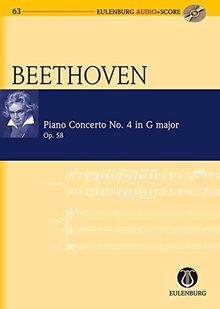 Konzert für Klavier und Orchester Nr. 4 G-Dur: op. 58. Klavier und Orchester. Studienpartitur + CD. (Eulenburg Audio+Score)