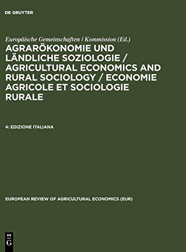 Edizione Italiana (European review of agricultural economics (EUR), 6017,4, Band 6017)