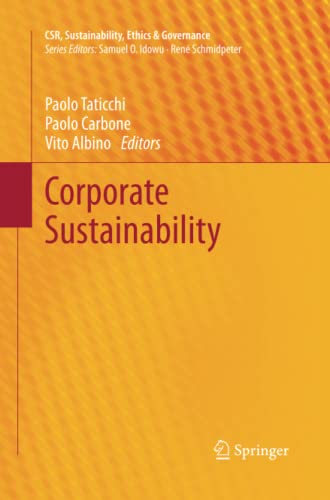 Corporate Sustainability (CSR, Sustainability, Ethics & Governance)