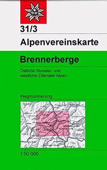 Brennerberge: Wegmarkierung, 1:50.000 (Alpenvereinskarten)