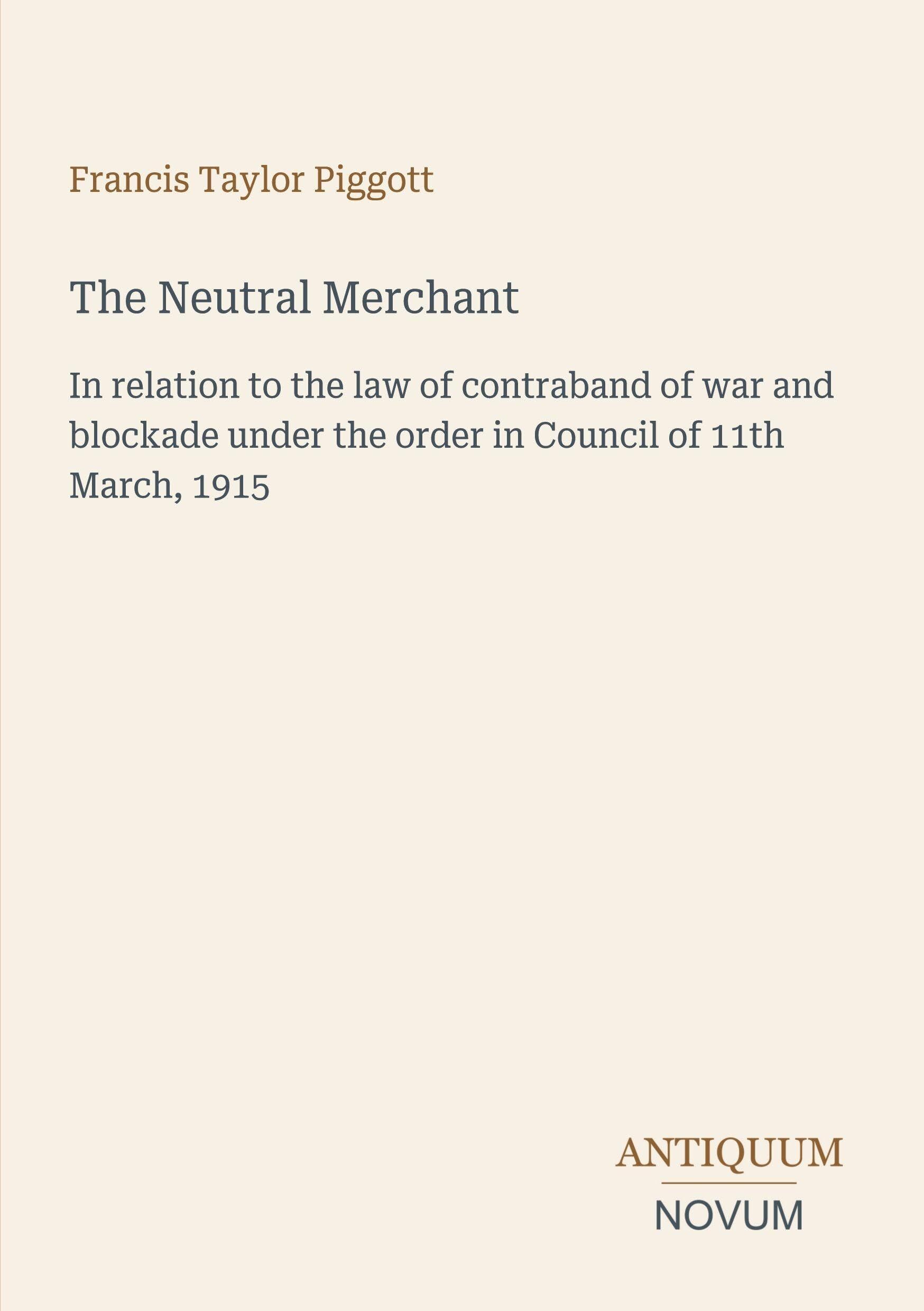 The Neutral Merchant