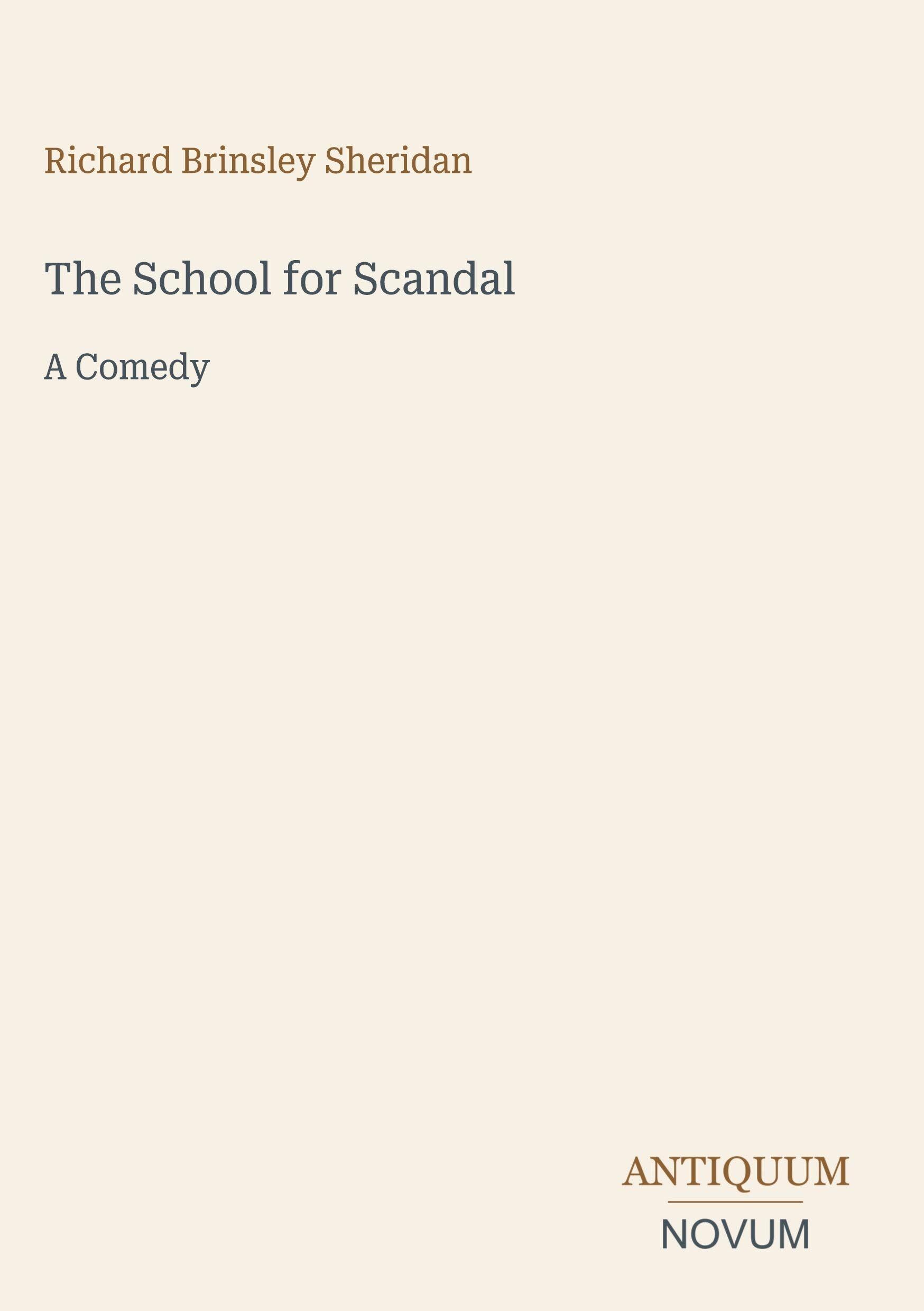The School for Scandal