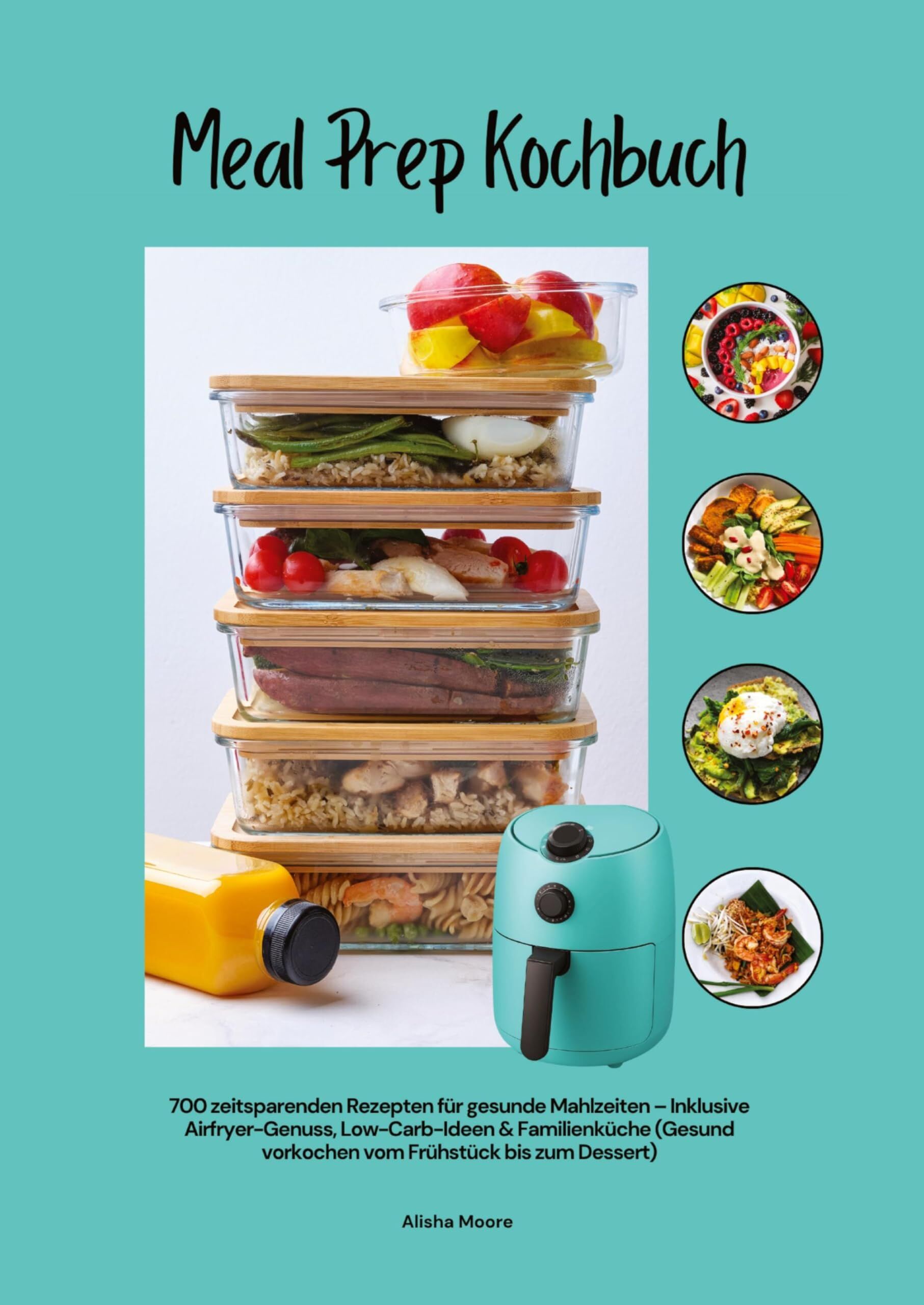 Meal Prep Kochbuch mit 700 zeitsparenden Rezepten für gesunde Mahlzeiten - Inklusive Airfryer-Genuss, Low-Carb-Ideen & Familienküche (Gesund vorkochen vom Frühstück bis zum Dessert)