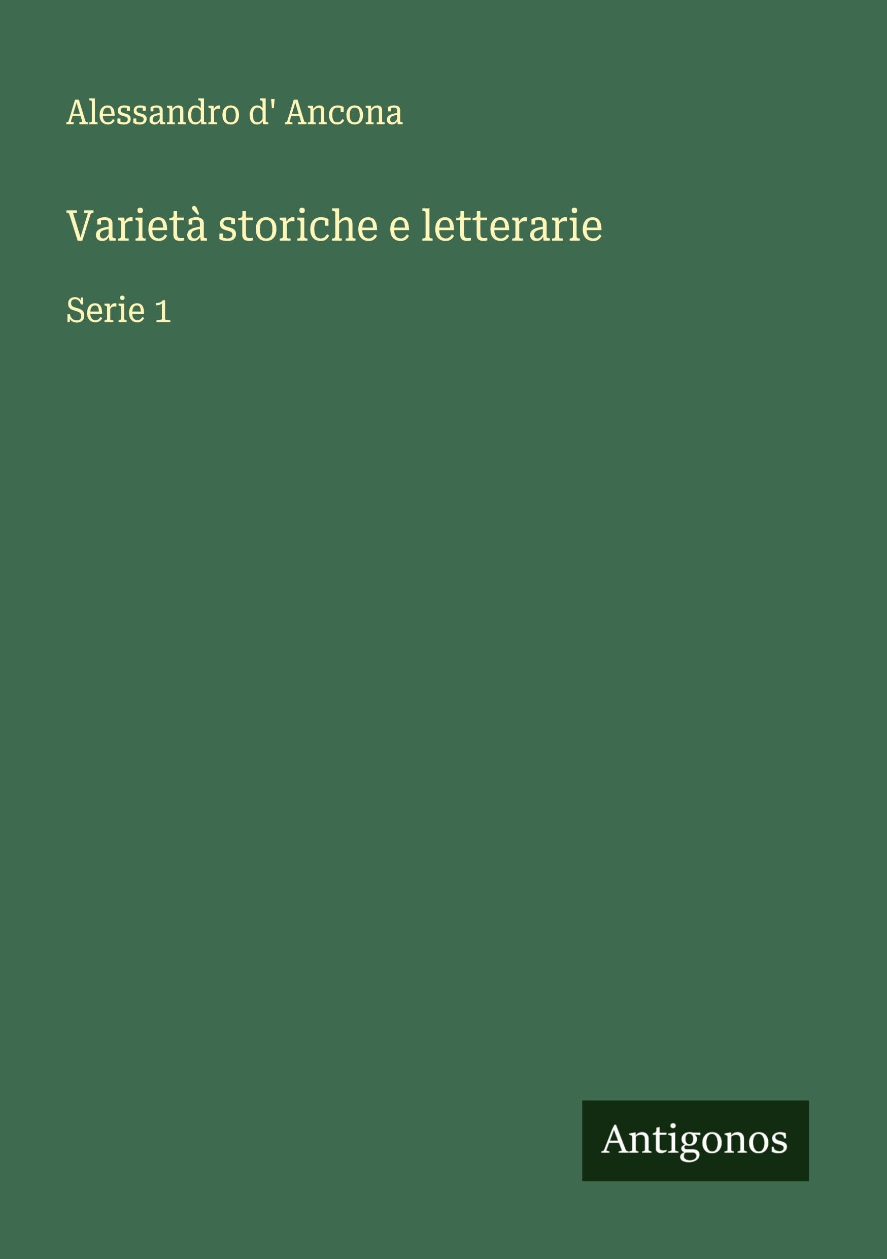 Varietà storiche e letterarie: Serie 1