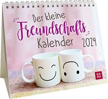 Der kleine Freundschaftskalender 2024: Mini-Monatskalender. Kleiner Aufstellkalender mit Monatskalendarium