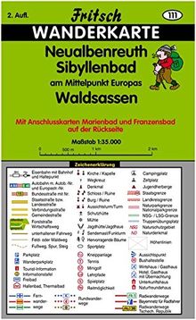 Neualbenreuth - Sibyllenbad - Waldsassen: Am Mittelpunkt Europas. Tschechische Republik Kreis Eger (Fritsch Wanderkarten 1:35000)