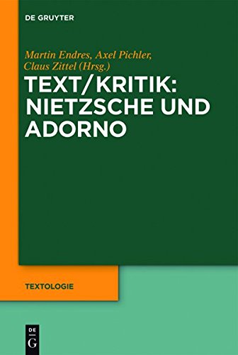 Text/Kritik: Nietzsche und Adorno (Textologie, Band 2)