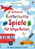 50 Karten: Kunterbunte Spiele für lange Reisen: mit abwischbarem Stift