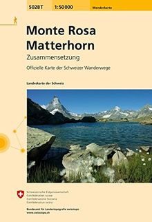 5028T Monte Rosa - Matterhorn Wanderkarte: Zusammensetzung (Wanderkarten 1:50 000 Zusammensetzung) von Bundesamt für Landestopografie swisstopo | Buch | Zustand akzeptabel