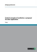 Central concepts of aesthetics: a proposal for their application