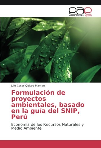 Formulación de proyectos ambientales, basado en la guía del SNIP, Perú: Economía de los Recursos Naturales y Medio Ambiente