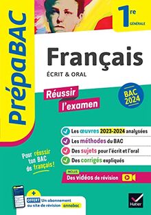 Français écrit & oral 1re générale : bac 2024