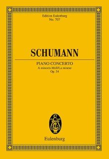 Piano Concerto A minor: op. 54. Klavier und Orchester. Studienpartitur. (Eulenburg Studienpartituren)