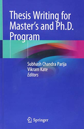 Thesis Writing for Master's and Ph.D. Program
