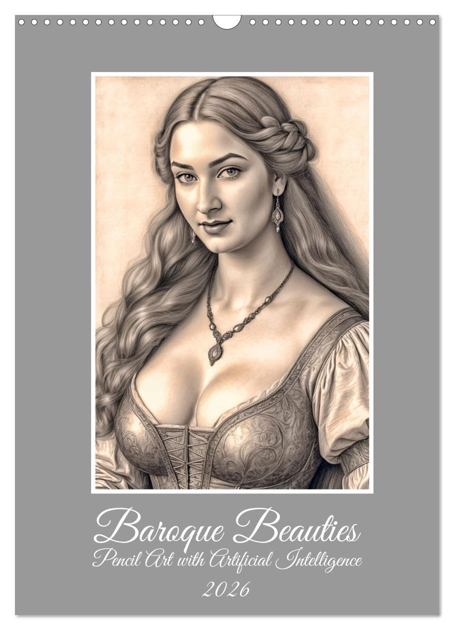 Baroque Beauties Pencil Art With Artificial Intelligence Wall baroque-beauties-pencil-art-with-artificial-intelligence-wall