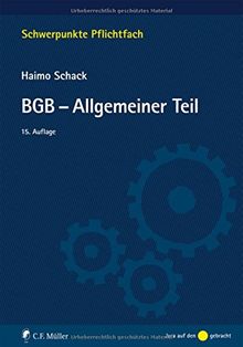 BGB-Allgemeiner Teil (Schwerpunkte Pflichtfach)