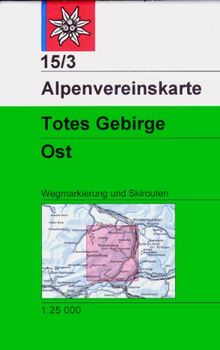 Totes Gebirge, Ost: Topographische Karte 1:25.000 mit Wegmarkierungen und Skirouten