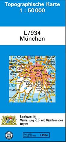 TK50 L7934 München: Topographische Karte 1:50000 (TK50 Topographische Karte 1:50000 Bayern)