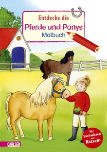 Entdecke...: Entdecke die Pferde und Ponys Malbuch