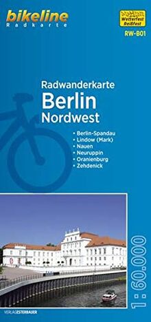 Radwanderkarte Berlin Nordwest RW-B01: Berlin-Spandau - Lindow (Mark) - Nauen - Neuruppin - Oranienburg - Zehdenick, 1:60.000, wetterfest/reißfest, GPS-tauglich mit UTM-Netz (bikeline Radwanderkarte)