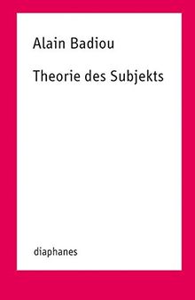 Theorie des Subjekts (TransPositionen)