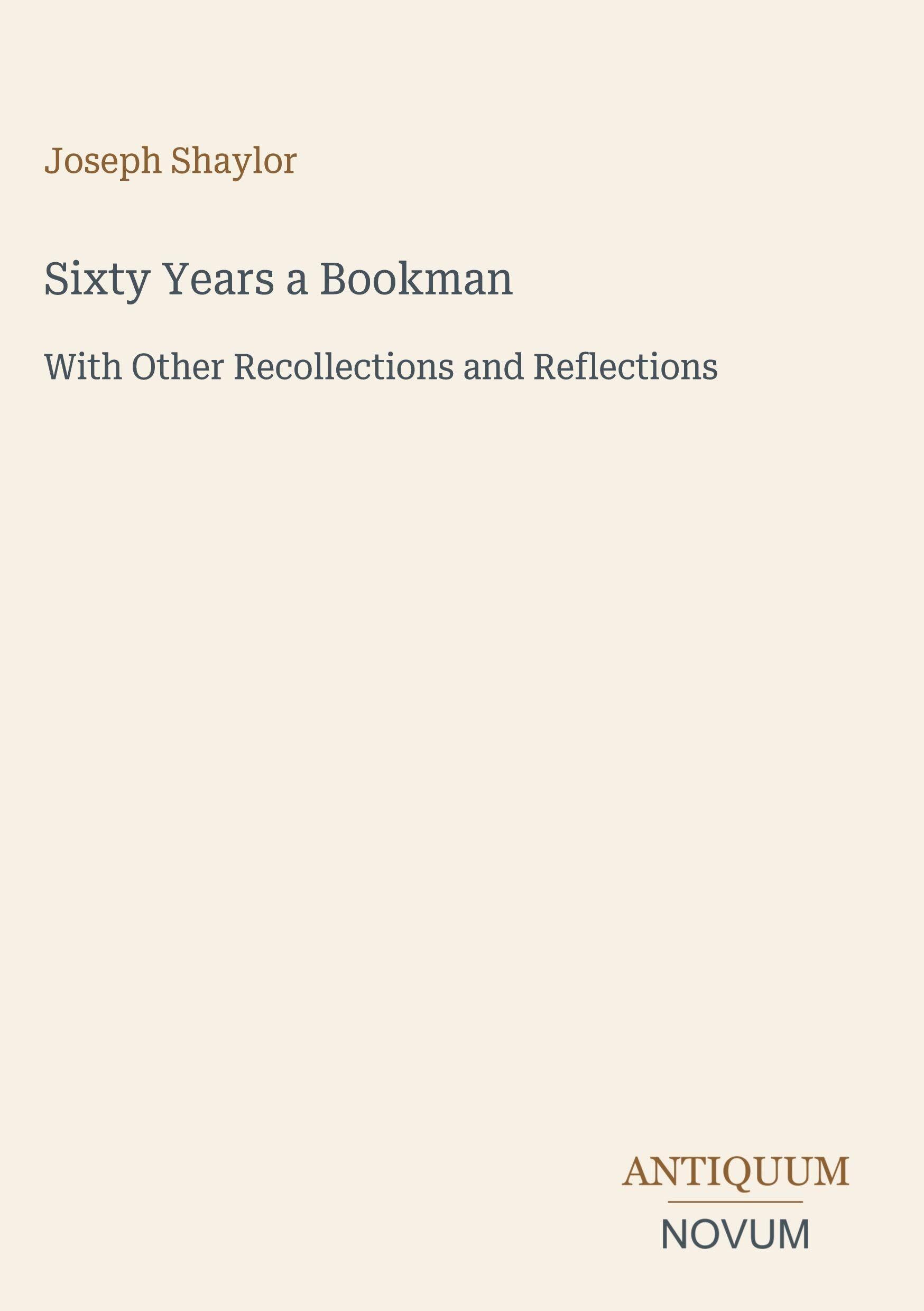 Sixty Years a Bookman