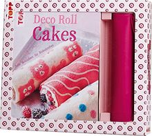 Kreativ-Set Deco Roll Cakes: Buch mit Grundanleitungen und Rezepten und Silikonmatte in Pink (Buch plus Material)