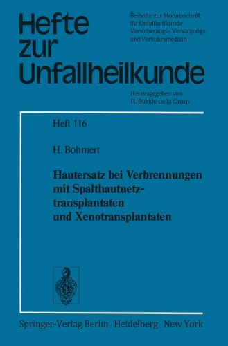 Hautersatz bei Verbrennungen mit Spalthautnetztransplantaten und Xenotransplantaten (Hefte zur Zeitschrift Der Unfallchirurg)