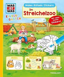 WAS IST WAS Kindergarten. Im Streichelzoo: Malen, Rätseln, Stickern