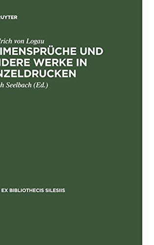 Reimensprüche und andere Werke in Einzeldrucken (Rara ex Bibliothecis Silesiis, 2, Band 2)