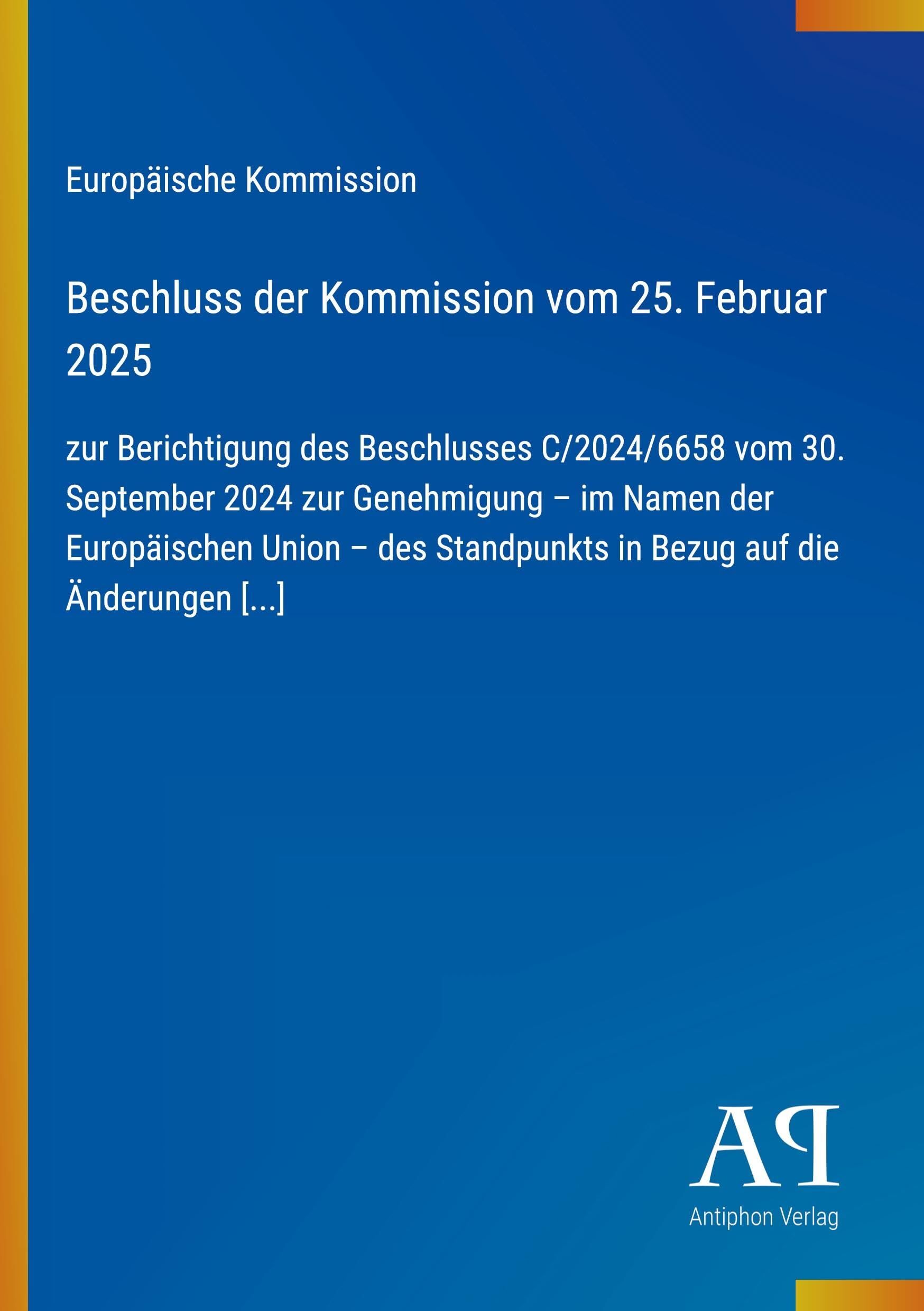 Beschluss der Kommission vom 25. Februar 2025