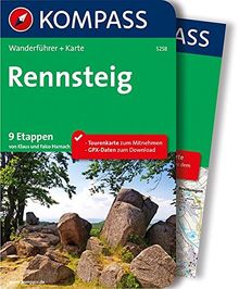 Rennsteig: Wanderführer mit Extra Tourenkarte zum Mitnehmen. (KOMPASS-Wanderführer, Band 5258)