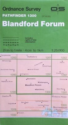 Pathfinder Maps: Blandford Forum Sheet 1300 (ST80/90) von Ordnance Survey | Buch | Zustand gut