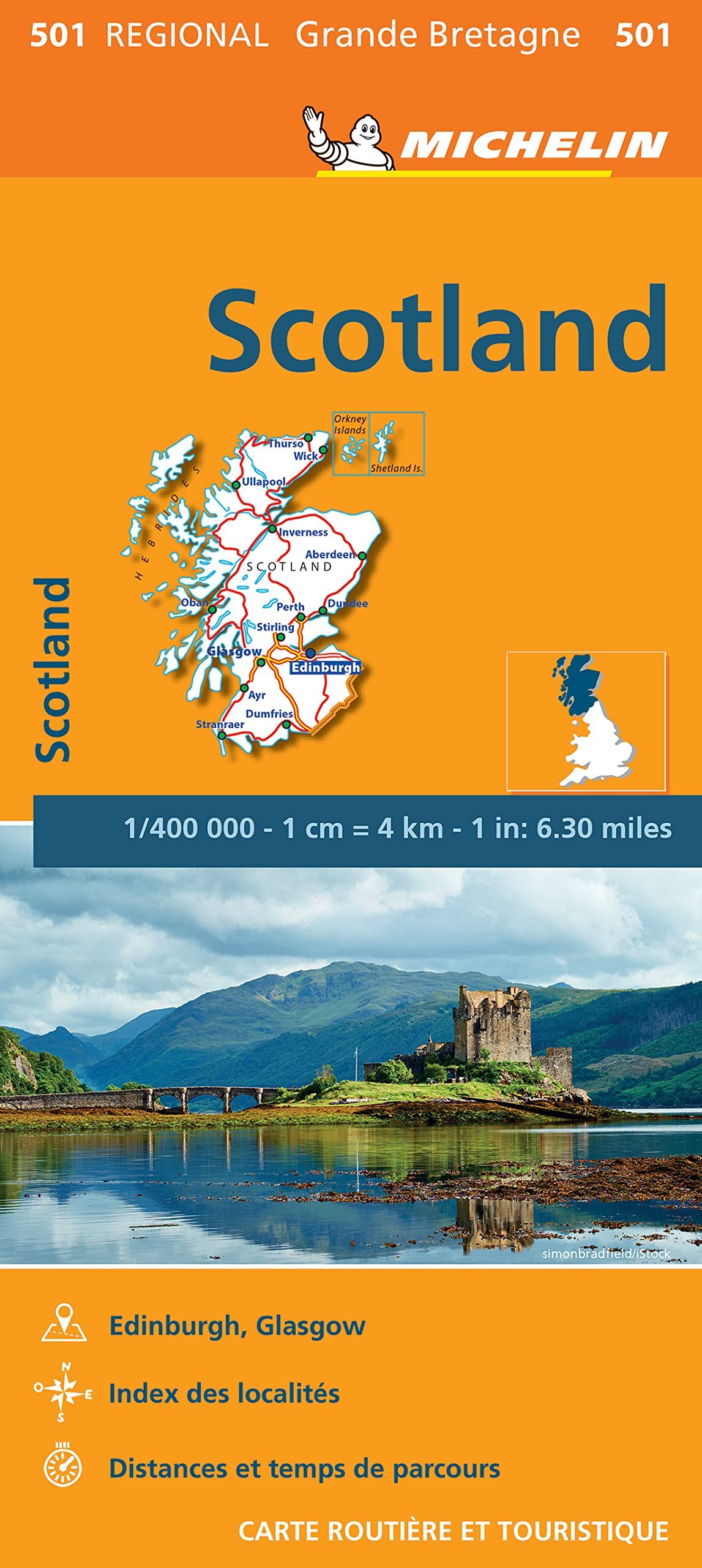 Scotland (501): Wegenkaart Schaal 1 : 400.000 (Regionale kaarten Michelin, Band 501)