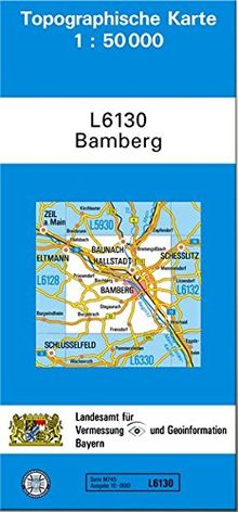 TK50 L6130 Bamberg: Topographische Karte 1:50000 (TK50 Topographische Karte 1:50000 Bayern)