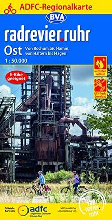 ADFC-Regionalkarte radrevier.ruhr Ost, 1:50.000, reiß- und wetterfest, GPS-Tracks Download: Von Bochum bis Hamm, von Haltern bis Hagen (ADFC-Regionalkarte 1:50000)