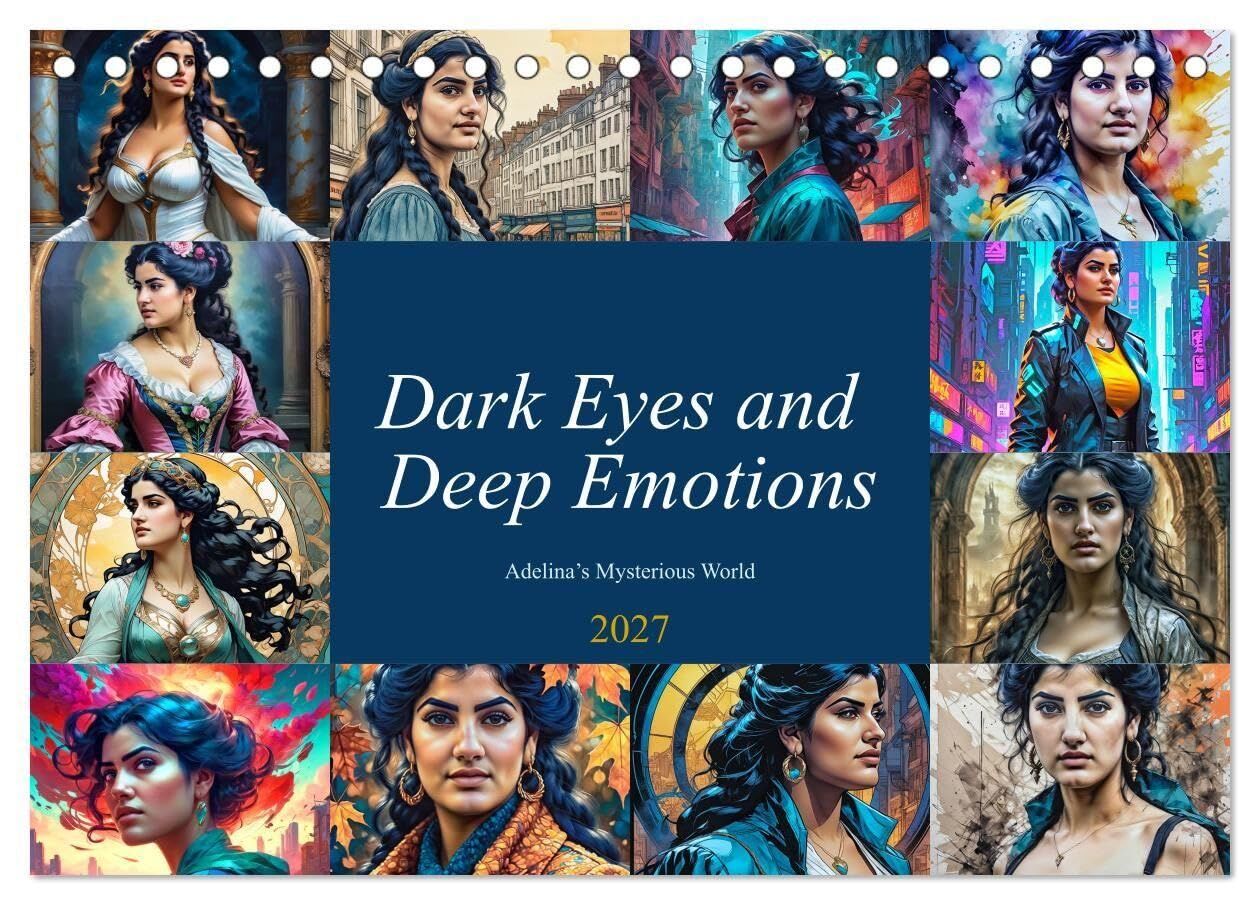 Dark Eyes and Deep Emotions, Adelina's Mysterious World (Desk Calendar 2027 DIN A5 landscape), CALVENDO 12 Month DeskCalendar
