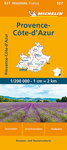 Michelin Provence Cote d'Azur: Straßen- und Tourismuskarte 1:200.000; Auflage 2023 (MICHELIN Regionalkarten)